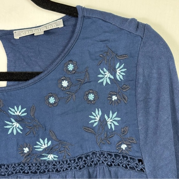 Daniel Rainn Blue Long Sleeve Blouse Womens Size M - Picture 4 of 5